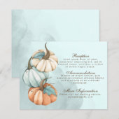 秋のハロウィン結婚式フェンス エンクロージャーカード (正面/裏面)