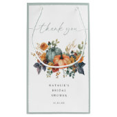 秋のハロウィン・パンプキン ブライダルシャワー スモールペーパーバッグ (裏面)