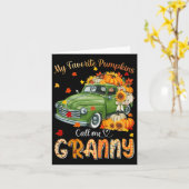 秋のハロウィン 私の大好きなカボチャに呼ばれて カード (黄色い花)