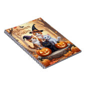 秋のハロウィーンキッチンインコスチュームカボチャ ノートブック (右側)