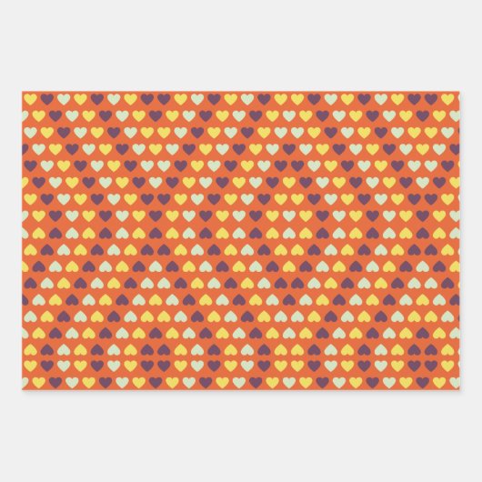 秋のハートラッピング紙シート ラッピングペーパーシート (正面2)