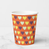 秋のハート紙カップ 紙コップ (裏面)