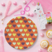 秋のハート紙プレート ペーパープレート (パーティー)