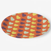 秋のハート紙プレート ペーパープレート (アングル)