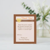 秋のハート4x5フラット結婚ズサンキューカード サンキューカード (スタンド正面)