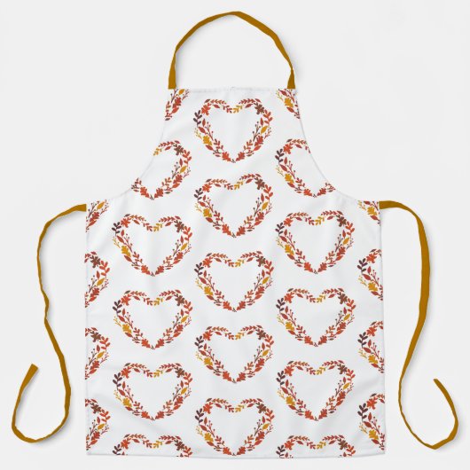 秋のハート エプロン (正面)