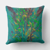 秋のハーブ、フローラアート、パステル絵画ズ、自然 クッション (裏面)