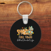 秋のバイブとその歯科生活歯のカボチャ秋 キーホルダー (正面)