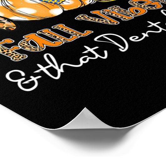 秋のバイブとその歯科生活歯のカボチャ秋 ポスター (角)