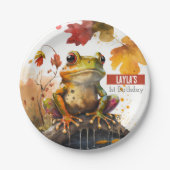 秋のバイブカエル – バースデーパーティー –  ペーパープレート (正面)
