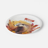 秋のバイブバッジャー – 誕生日パーティー –  ペーパープレート (アングル)