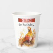 秋のバイブフェアサント – 1歳の誕生日 –  紙コップ (裏面)