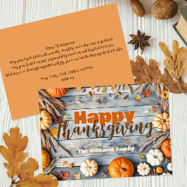 秋のバイブ素朴ス感謝祭 シーズンカード