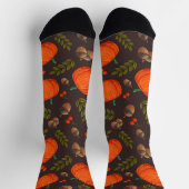 「秋のバウンティ」柄の靴下 ソックス (上部)