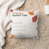 秋のバケツ一覧コットンピロー – 秋季節 クッション (ブランケット)