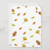 秋のバスケットの招待 招待状 (裏面)