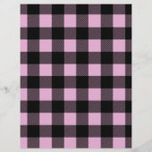 秋のバッファローのプレイドピンクのスクラップブック紙 (裏面)