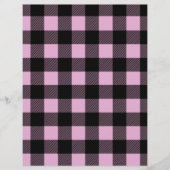 秋のバッファローのプレイドピンクのスクラップブック紙 (正面)