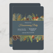 秋のバナー引っ越し祝いパーティー招待状 招待状 (正面/裏面)