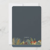 秋のバナー引っ越し祝いパーティー招待状 招待状 (裏面)