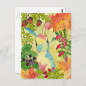 秋のバニーバイペパーミントアート ポストカード (正面/裏面)