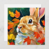 秋のバニー シーズンカード (正面/裏面)