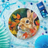 秋のバニー ペーパープレート (パーティー)