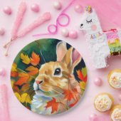 秋のバニー ペーパープレート (パーティー)