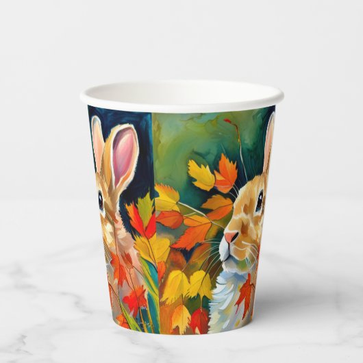 秋のバニー 紙コップ (裏面)