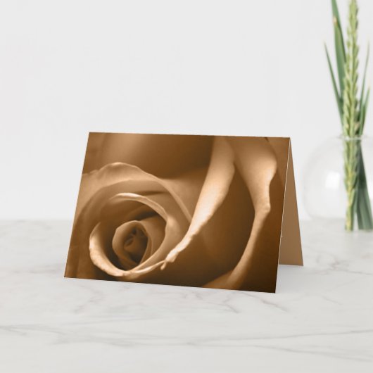 秋のバラのグリーティングカード 招待状 (正面)