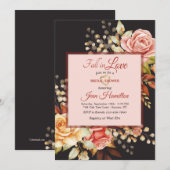 秋のバラの招待状 招待状 (正面/裏面)