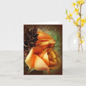 秋のバラカード カード (黄色い花)