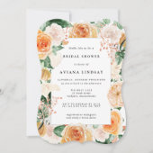 秋のバラフローラブライダルシャワー招待 招待状 (正面)