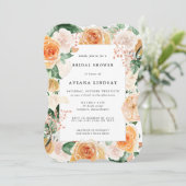 秋のバラフローラブライダルシャワー招待 招待状 (スタンド正面)