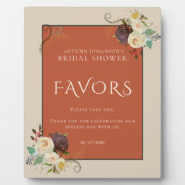 秋のバラブライダルシャワーの好意 フォトプラーク