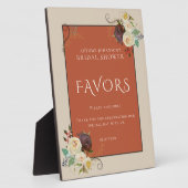 秋のバラブライダルシャワーの好意 フォトプラーク (側面)