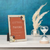 秋のバラブライダルシャワーの好意 フォトプラーク (側面)