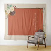 秋のバラブライダルシャワーフォトバックグラウンド タペストリー (インサイチュ(横))