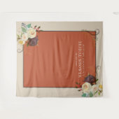 秋のバラブライダルシャワーフォトバックグラウンド タペストリー (正面(横))