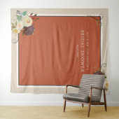 秋のバラブライダルシャワーフォトバックグラウンド タペストリー (インサイチュ(横))