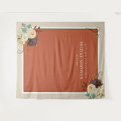 秋のバラブライダルシャワーフォトバックグラウンド タペストリー (正面(横))