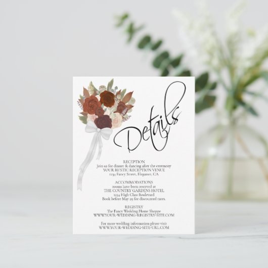 秋のバララストオレンジブーケ結婚の詳細 エンクロージャーカード (スタンド正面)