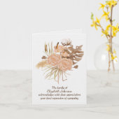 秋のバラ悔やみや弔慰サンキューカード カード (黄色い花)