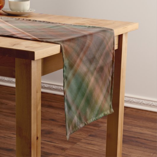 秋のバルトサイプレスオレンジ、赤、緑の草原 ショートテーブルランナー (インサイチュ)