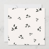 秋のバーガンディーフラワーブライダルシャワー招待状 招待状 (裏面)