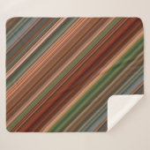 秋のバードサイプレストラスト、ピーチ、グリーンストライプ シェルパブランケット (正面(横))