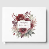 秋のバ素朴ルガンディフローラ水彩結婚式 ゲストブック (正面)