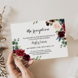 秋のバ素朴ルガンディ披露宴カード 招待状