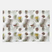 秋のパインコーン キッチンタオル (横)