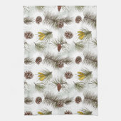 秋のパインコーン キッチンタオル (縦)